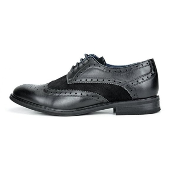 Mens "Cyrus" Fashion Wing Tip Oxfords - Picture 2 of 3